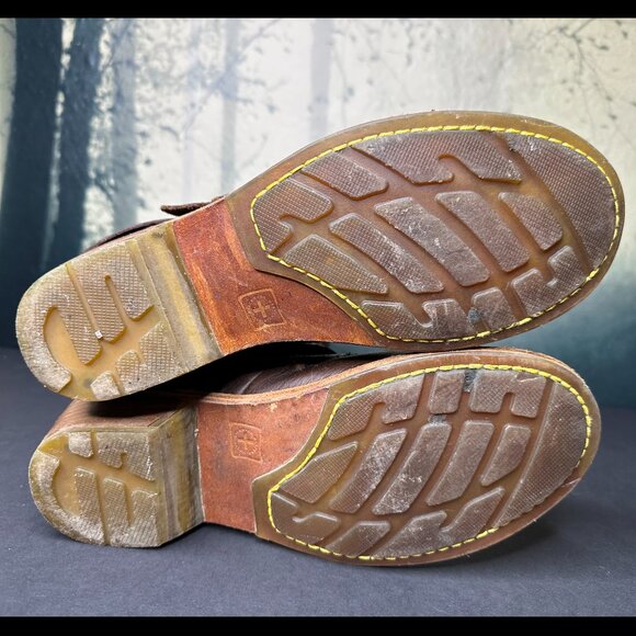 Dr. Martens Brown Leather Buckle Harness Biker Boots Tall Docs US 8 UK 6 - Picture 8 of 10